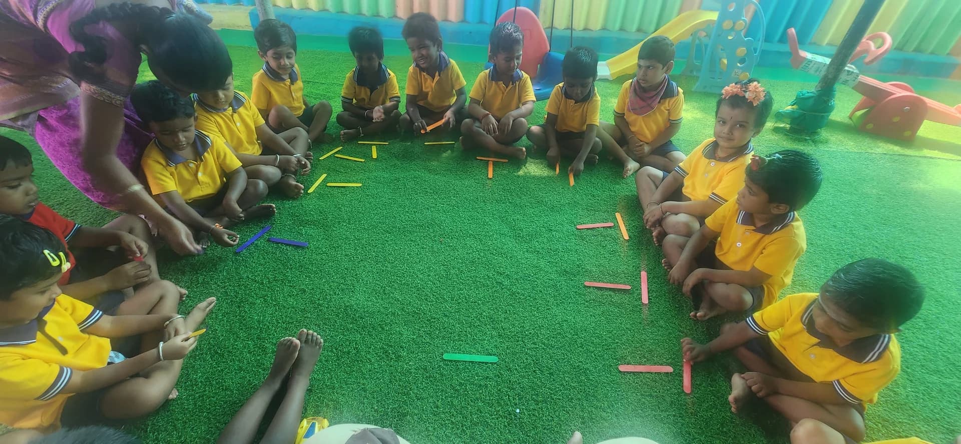 Montessori Number Rods & Math Sticks - Dhivith Edu Care Montessori School Kinathukadavu Coimbatore