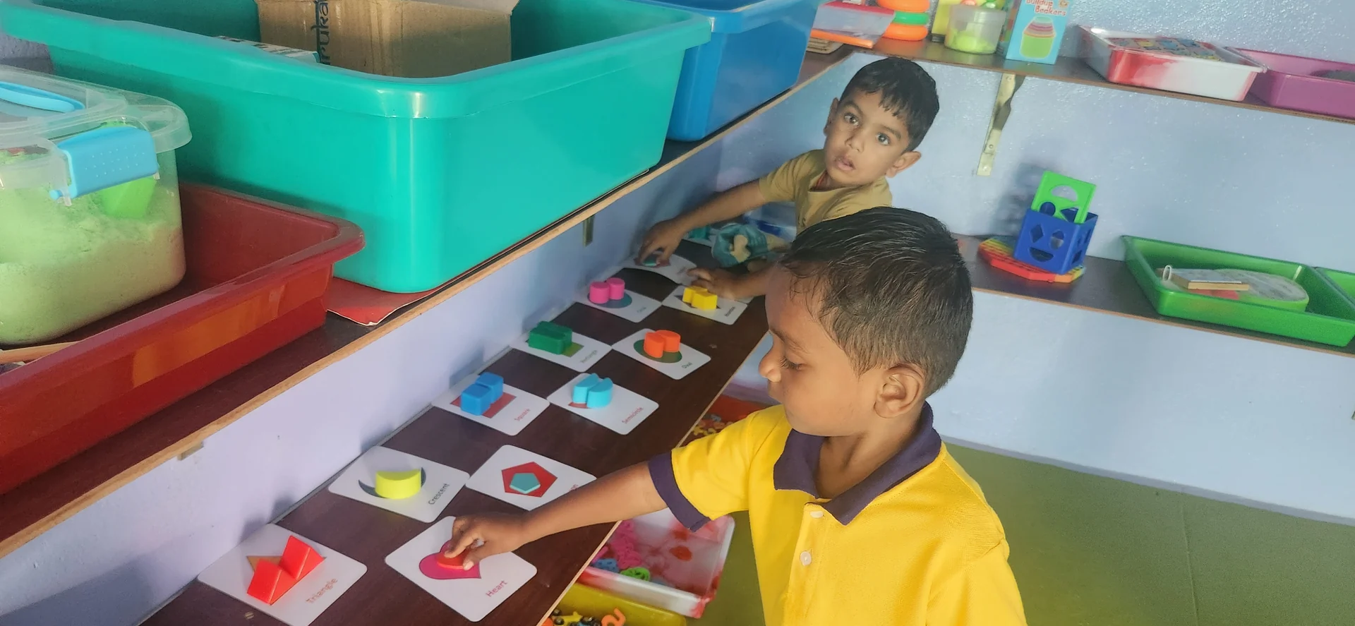 Sensorial Wooden Materials and Tactile Learning at Dhivith Edu Care Kinathukadavu